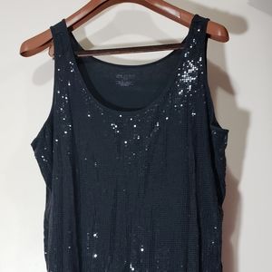 Black Sequined Top Plus Size Size 26/28